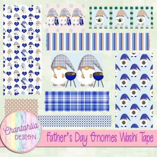 Free washi tape in a Fathers Day Gnomes theme