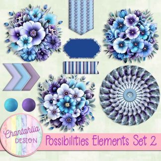 Free design elements in a Possibilities theme.