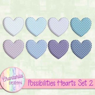 Free hearts in a Possibilities theme