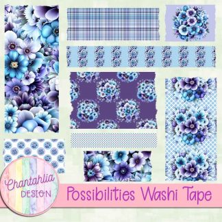 Free washi tape in a Possibilities theme