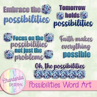 Free word art in a Possibilities theme