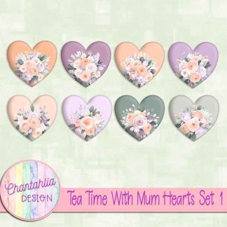 Tea Time With Mum Hearts Set 1
