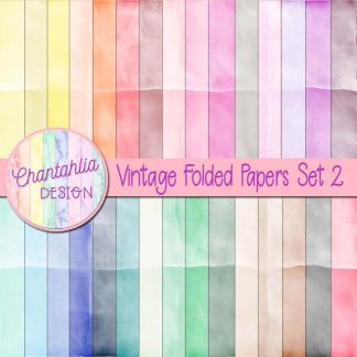 Free digital papers featuring a vintage folded design