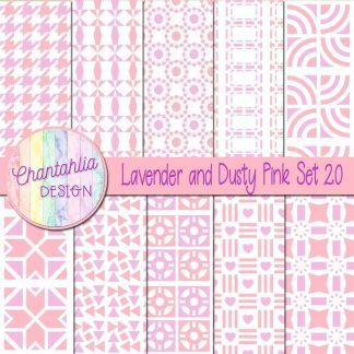 Free digital papers in various patterns in lavender and dusty pink