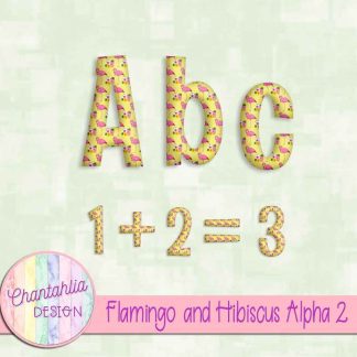 Free alpha in a Flamingo and Hibiscus theme