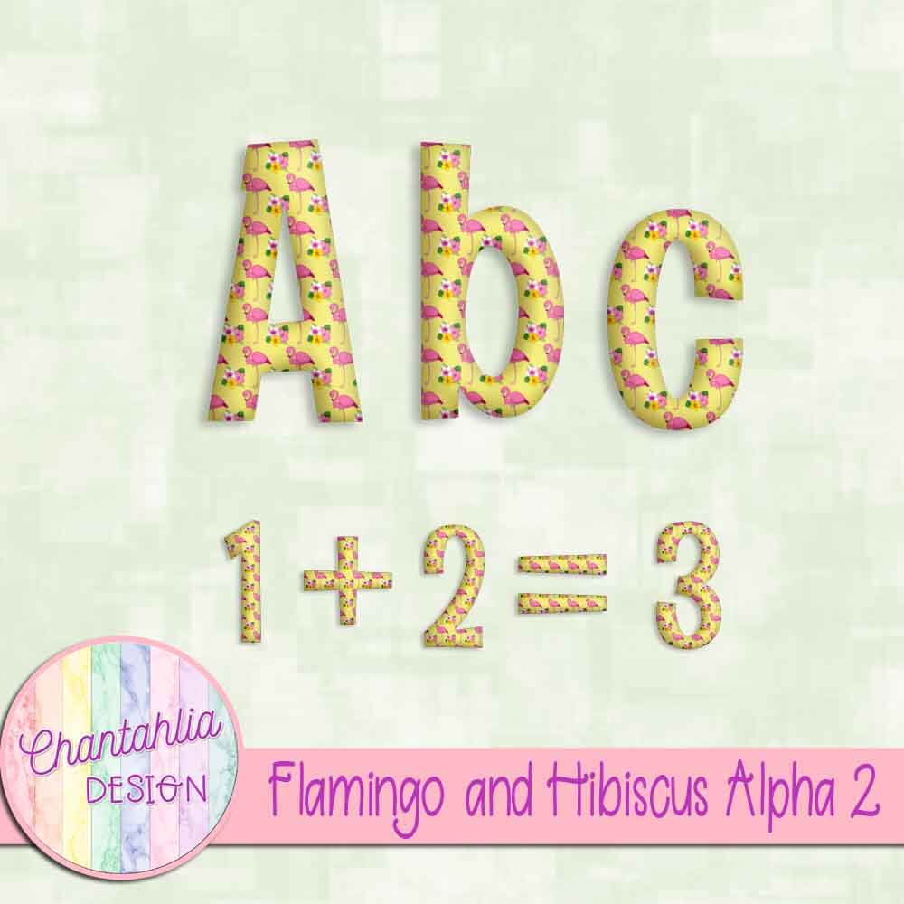 Free alpha in a Flamingo and Hibiscus theme