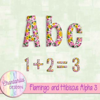 Free alpha in a Flamingo and Hibiscus theme