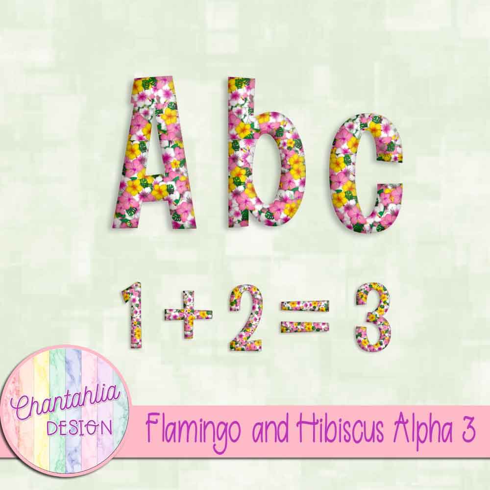 Free alpha in a Flamingo and Hibiscus theme