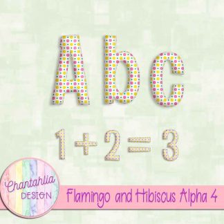 Free alpha in a Flamingo and Hibiscus theme