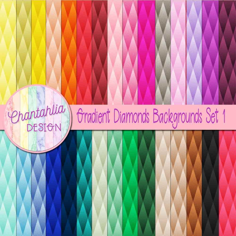 Free digital papers featuring a gradient diamond desig