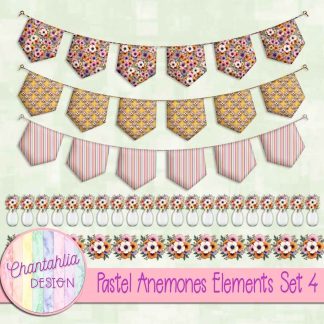 Pastel Anemones Elements Set 4