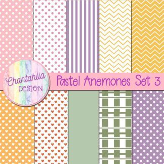 Pastel Anemones Digital Papers Set 3