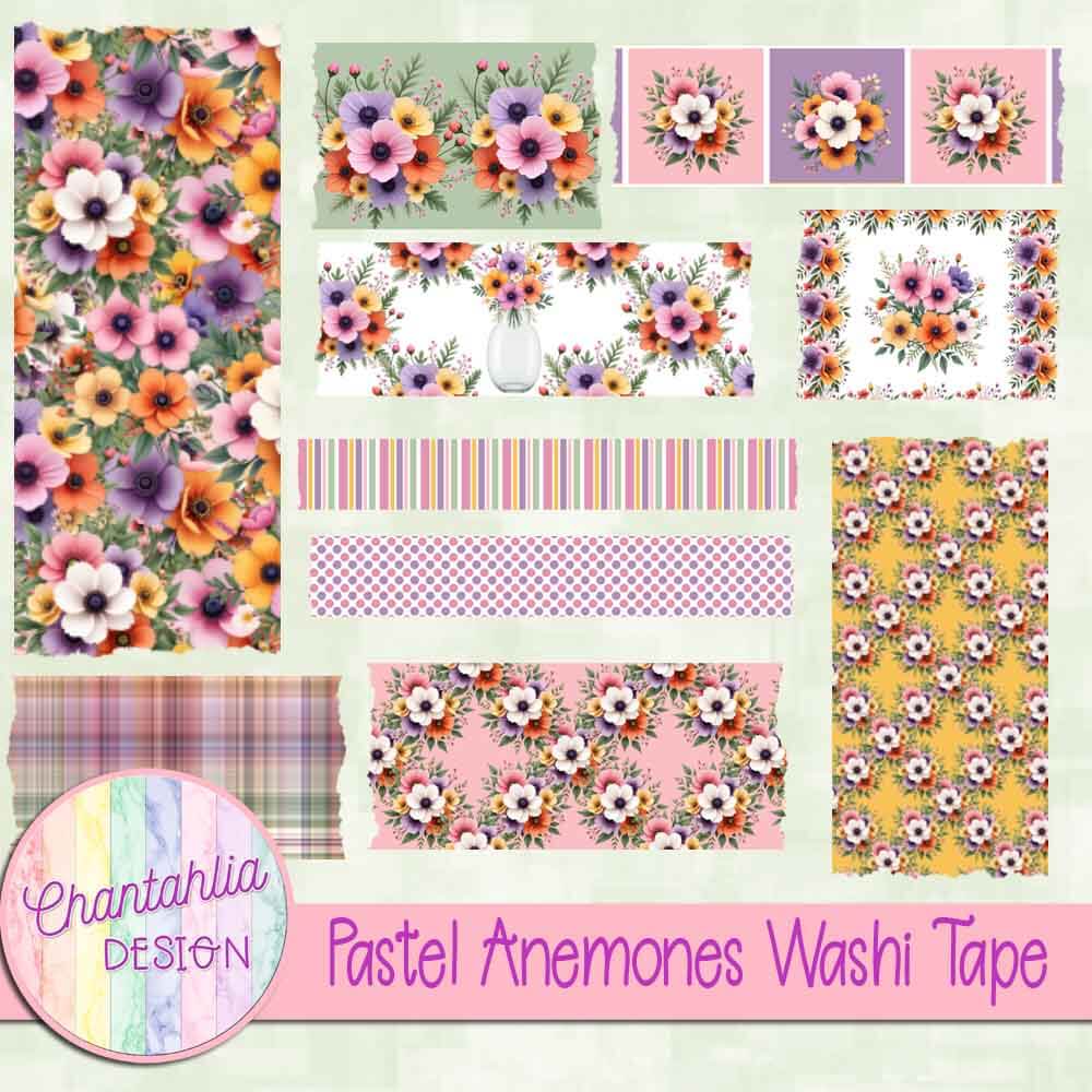 Pastel Anemones Washi Tape