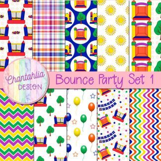 Bounce Party Digital Papers Set 1