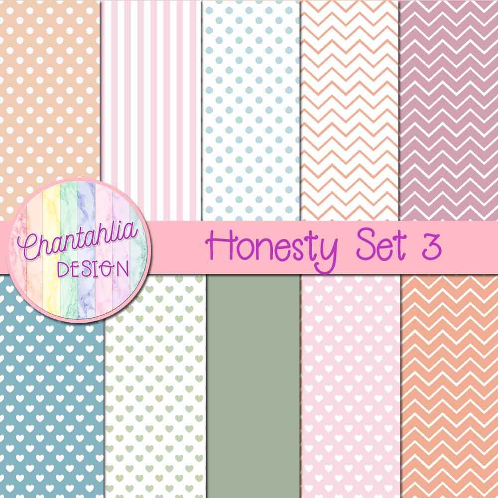 Honesty Digital Papers Set 3