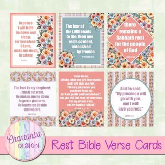 Rest Bible Verse Cards