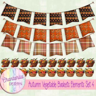 Autumn Vegetable Baskets Elements Set 4