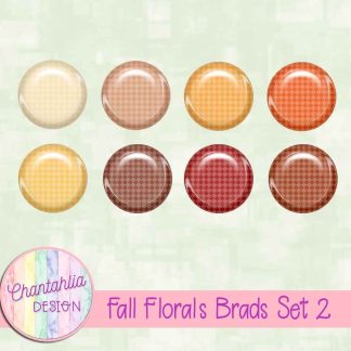 Fall Florals Brads Set 2