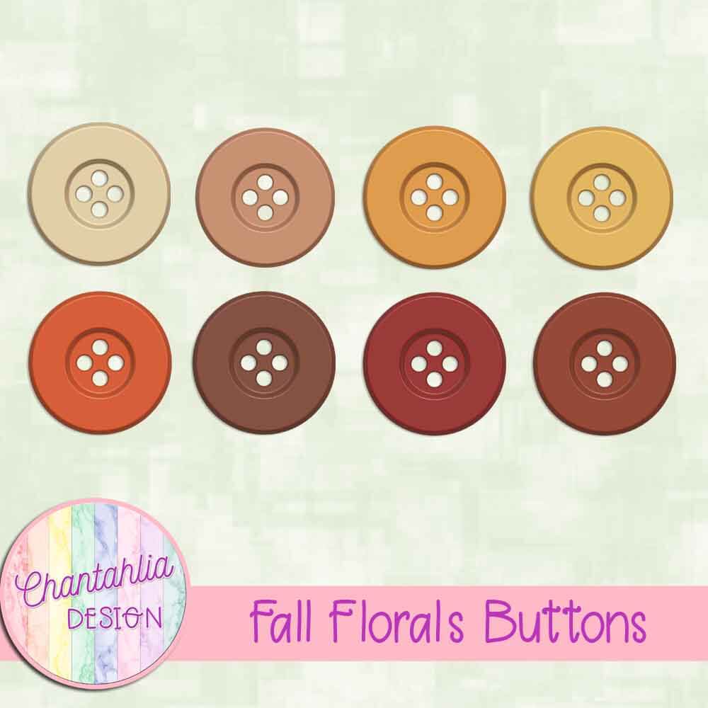 Fall Florals Buttons