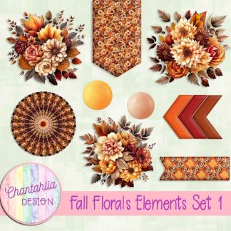Fall Florals Elements Set 1