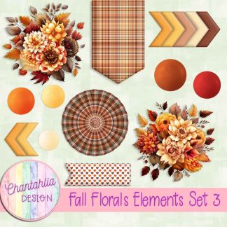 Fall Florals Elements Set 3