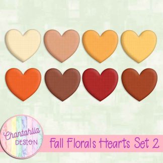 Fall Florals Hearts Set 2
