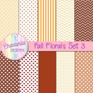Fall Florals Digital Papers Set 3