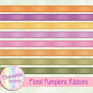 Floral Pumpkins Ribbons