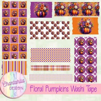 Floral Pumpkins Washi Tape