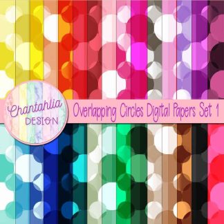Overlapping Circles Digital Papers Set 1